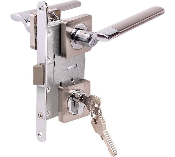 Изображение товара Замок врезной MARLOK 85/5219-ЦМ60 межосевое 85 мм (Тип 4) SN (никель) 029166