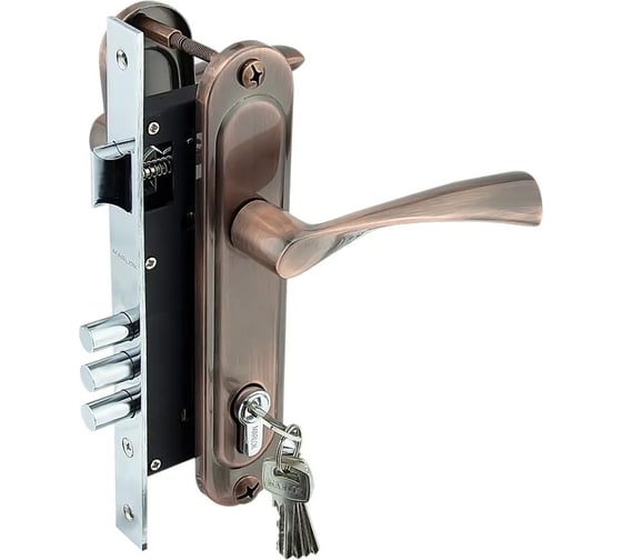 Изображение товара Замок врезной MARLOK 85/ 76-ЦМ60 межосевое 85 мм (Тип 1) AC (медь) 014720