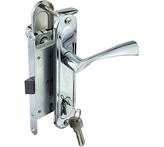 Изображение товара Замок врезной MARLOK 85/ 76-ЦМ60 межосевое 85 мм (Тип 3) СР (хром) 012486