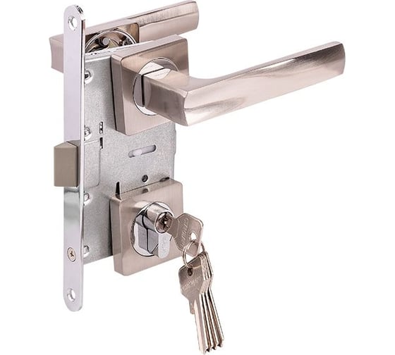 Изображение товара Замок врезной MARLOK 85/5217-ЦМ60 межосевое 85 мм (Тип 4) SN (никель) 029160