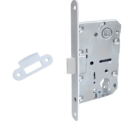 Изображение товара Защелка бесшумная MARLOK SD600ЕТ под цилиндр м/о 85мм WW (белый) 042391