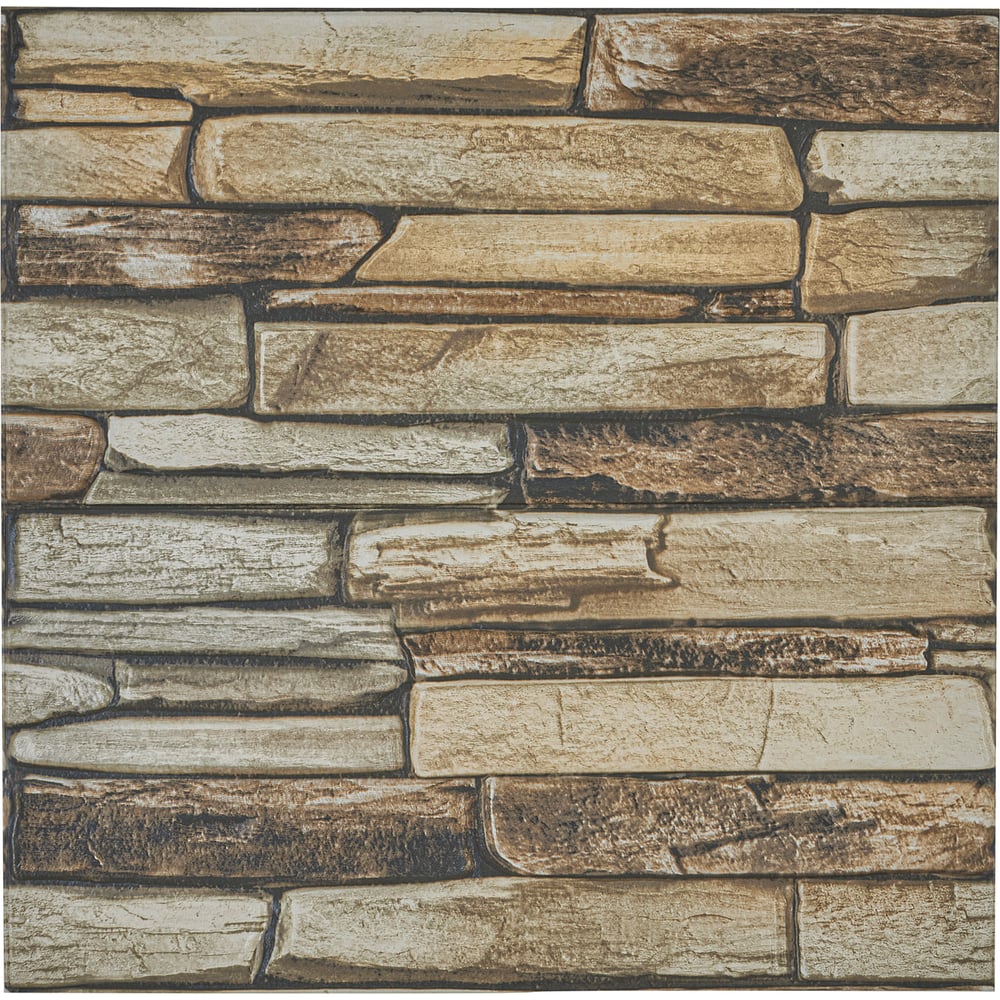 Изображение товара Комплект 20 шт 3D стеновые панели Барокко бежевый каменная кладка 70x70см