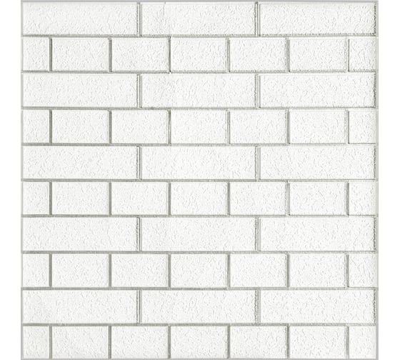 Изображение товара Комплект 5 шт 3D панель для стен LAKO DECOR Барокко цвет Белый кирпич, 70x70см, толщина 6мм LKD-5-XY-R101-KO