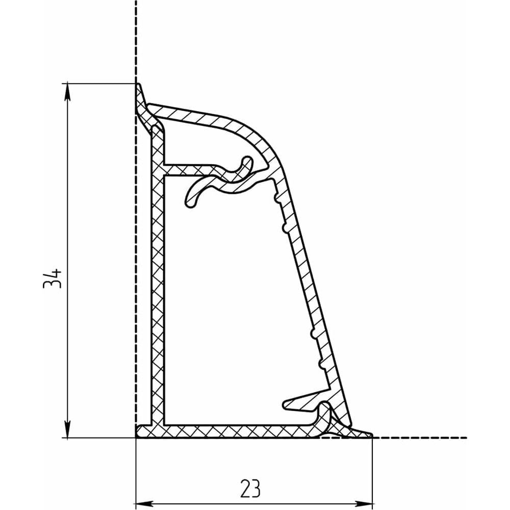 Плинтус ООО ДЕКОПЛИНТ ДЖОКЕР 3 № дуб Корсиканский 3.05 м 3 3852