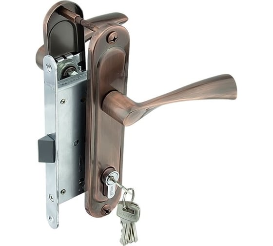 Изображение товара Замок врезной MARLOK 85/ 76-ЦМ60 межосевое 85 мм (Тип 3) AC (медь) 003065