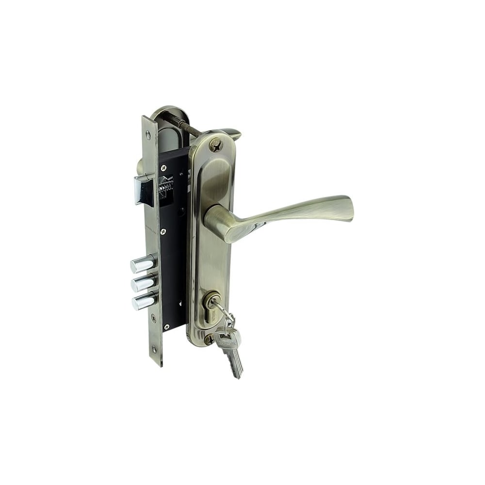 Изображение товара Врезной замок MARLOK 85/76-ЦМ60 бронза, межосевое 85 мм, для деревянных металличеких дверей