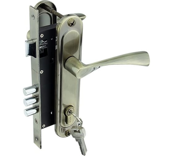 Изображение товара Замок врезной MARLOK 85/ 76-ЦМ60 межосевое 85 мм (Тип 1) AB (бронза) 011630