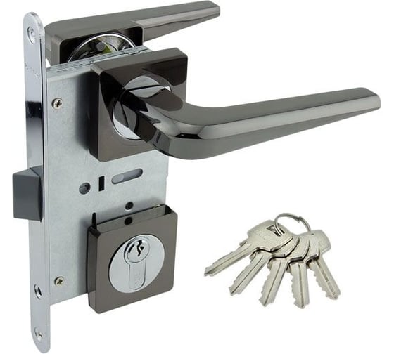 Изображение товара Замок врезной MARLOK 85/5297-ЦМ60 межосевое 85 мм (Тип 4) BN (черный никель) 035246