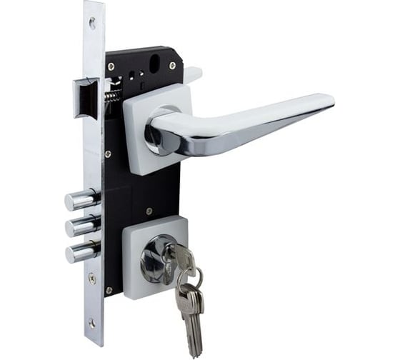 Изображение товара Замок врезной MARLOK 85/5297-ЦМ60 межосевое 85 мм (Тип 2) WW (глянцевый белый) 017601