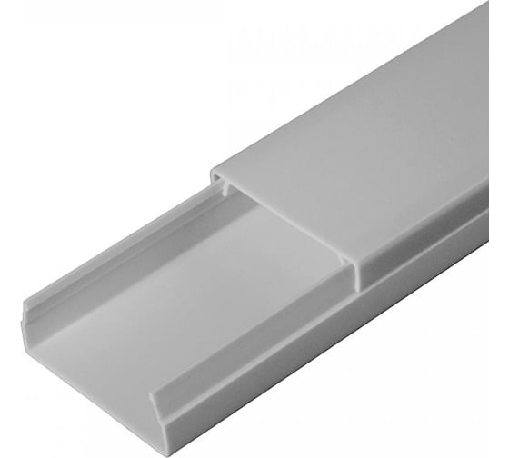 Изображение товара Кабель-канал Промрукав серый RAL 7035 2-й замок в п/э 40х16 2м PR03.0074