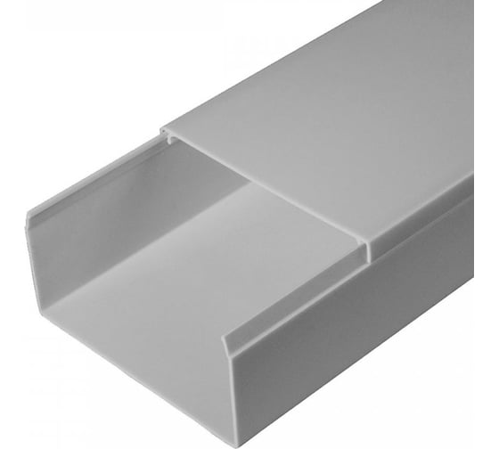 Изображение товара Кабель-канал Промрукав серый RAL 7035 2-й замок в п/э 80х40 2-х метровый PR03.0079