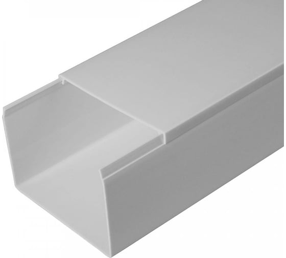 Изображение товара Кабель-канал Промрукав серый RAL 7035 2-й замок в п/э 80х60 2м PR03.0080