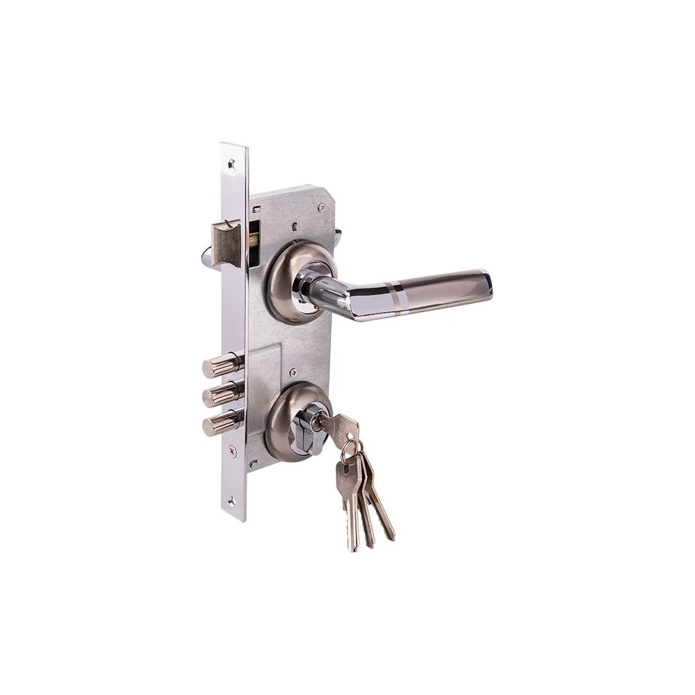 Изображение товара Врезной замок MARLOK 85/5409-ЦМ60 никель межосевое 85 мм