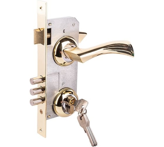 Изображение товара Замок врезной MARLOK 85/5423-ЦМ60 межосевое 85 мм (Тип 2) PВ (золото) 029091