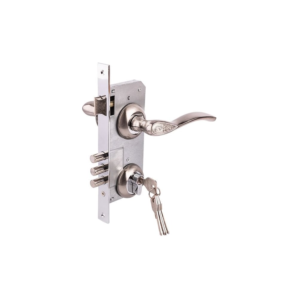 Изображение товара Врезной замок MARLOK 85/5413-ЦМ60 Никель для деревянных и металлических дверей