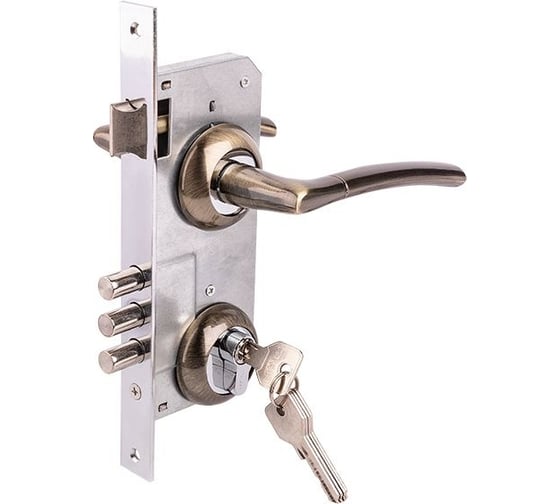 Изображение товара Замок врезной MARLOK 85/5406-ЦМ60 межосевое 85 мм (Тип 2) АВ (бронза) 029098