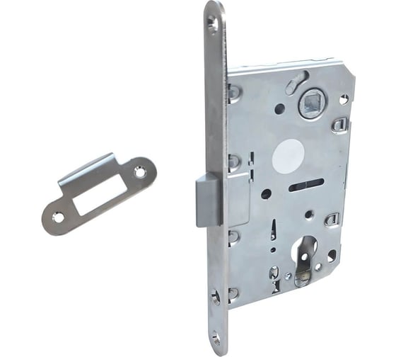 Изображение товара Защелка бесшумная MARLOK SD600ЕТ под цилиндр м/о 85мм SN (никель) 042392