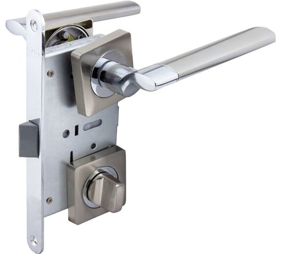 Изображение товара Защелка с ручками MARLOK 96/5219 WC межосевое 96 мм (Тип 6) SN (никель) 016154