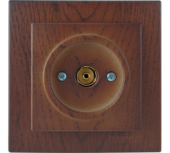 Изображение товара Розетка NILSON 1СП тв проходная орех Touran wood 24271028
