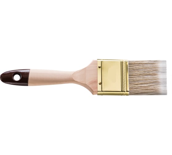 Изображение товара Плоская кисть HARDY серия 45, смешанная щетина, 75х19мм, коричневая 0205-457630