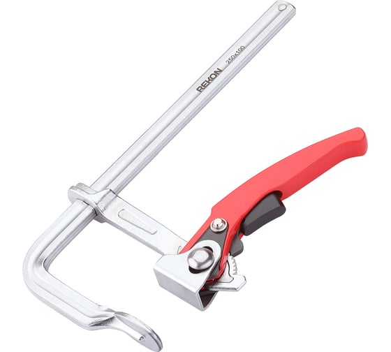 Изображение товара Струбцина цельнометаллическая REKON RF03-250-100 с храповиком 58110 058110