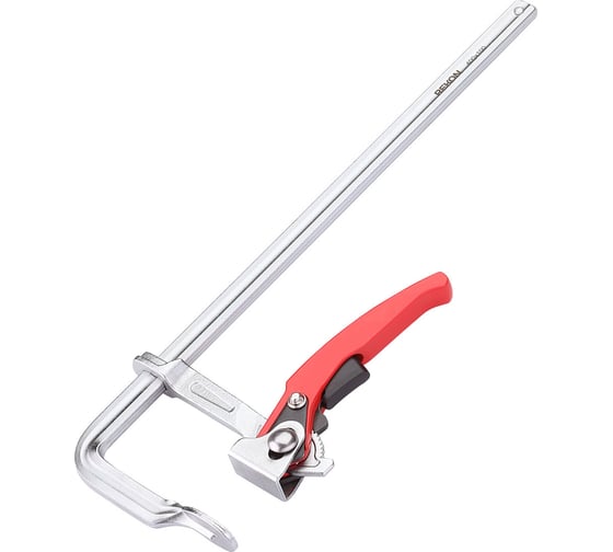 Изображение товара Струбцина цельнометаллическая REKON RF03-400-100 с храповиком 058112