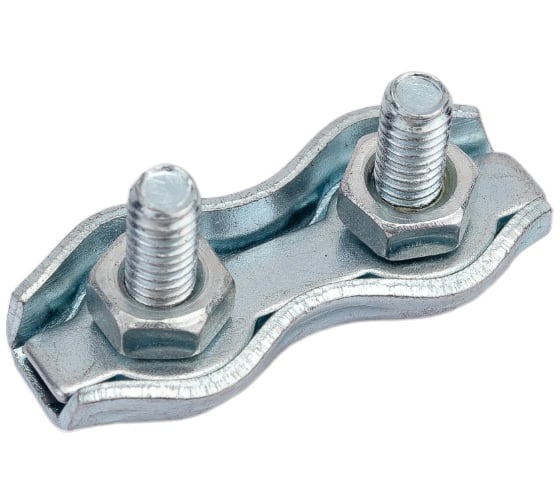 Изображение товара Зажим троса Стройбат Duplex 2мм белый цинк 16 шт 308490