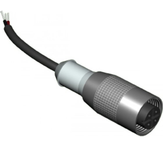 Изображение товара Соединитель кабельный ТЕКО CS S19-3-2-C Розетка, Прямой с кабелем, Пластик 4-PINIP67, кабель 2 м, 250 AC/DC NO/NC, 00-00022971