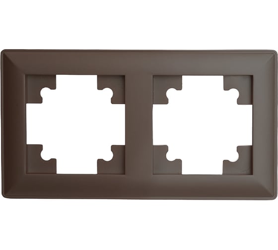 Изображение товара Рамка STEKKER PFR00-7002-04 2-местная, серия Катрин, шоколад, 39818