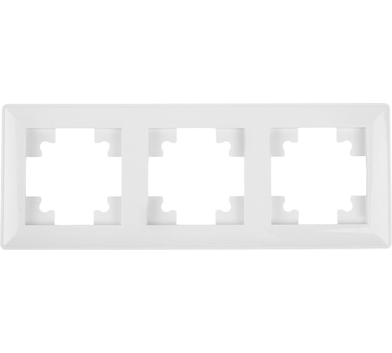 Изображение товара Рамка STEKKER PFR00-7003-01 3-местная, серия Катрин, белый, 39794