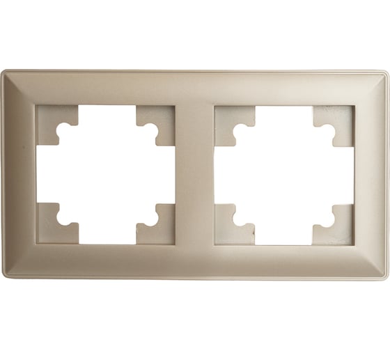 Изображение товара Рамка STEKKER PFR00-7002-02 2-местная, серия Катрин, шампань, 39803