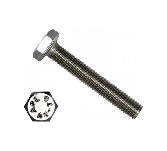 Изображение товара Болты КРЕП-КОМП с полной резьбой нержавеющие DIN933 А2 6х 90 100 шт бпн690