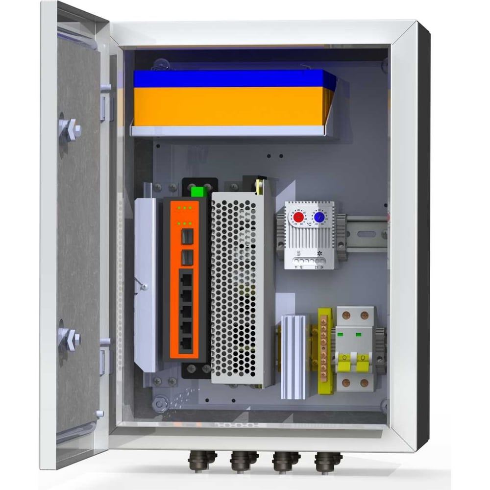 Коммутационный термошкаф MASTERMANN 6УТП 4К ГЗ 300х400х210 мм IP 66 00-00015644