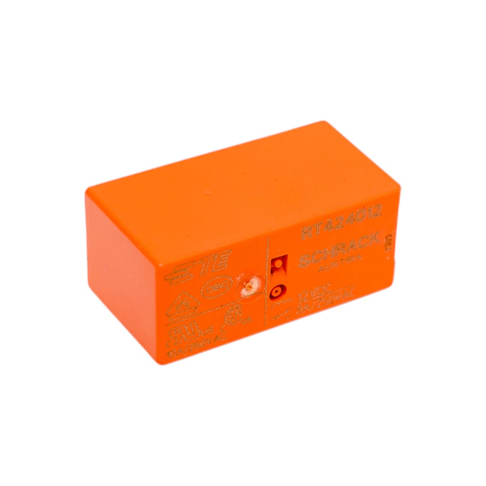 Изображение товара Реле силовое Schrack Technik PCB 2 перекл. конт, 8A, 12V DC, 5mm артикул Австрия RT424012