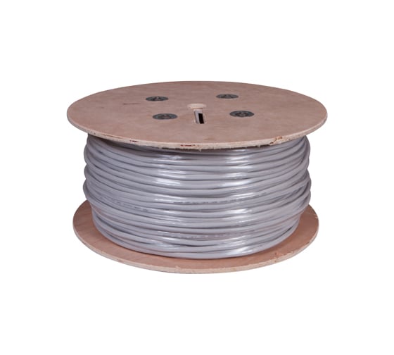 Изображение товара Кабель REXANT витая пара U/UTP, CAT 5е, PVC, 16PR, 24AWG, INDOOR, SOLID, серый, 305м, РФ 01-1012-R