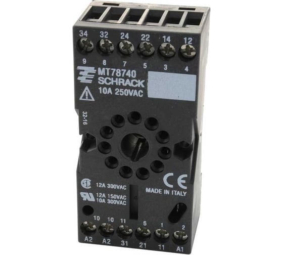 Изображение товара Гнездо с винтовыми клеммами и опциональным модулем Schrack Technik 3-пол. артикул - Австрия MT78740