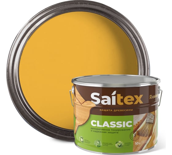 Изображение товара Алкидный антисептик Сайвер Saitex Classic сосна 10л 4607074774705