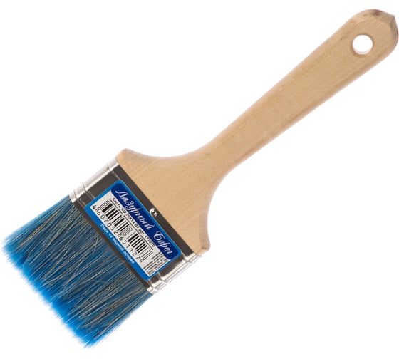 Изображение товара Флейцевая кисть для красок и лаков на водной основе Лазурный берег смешанная щетина, В7 КФ 70х14 B7