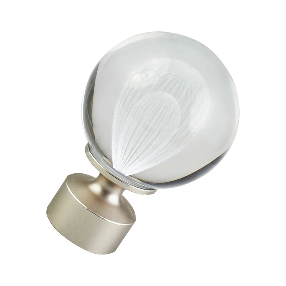 Изображение товара Наконечник для карнизов диаметр 25 мм металл сатин двухрядный