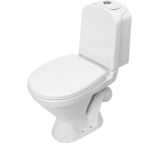 Изображение товара Унитаз-компакт Sanita Classic Luxe термопласт с сид. микролифт, косой выпуск 00008324 WC.CC/Classic/2-TM/WHT.G/S1