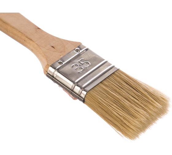 Изображение товара Флейцевая кисть для красок Лазурный берег смешанная щетина, деревянная ручка КФ 35*12