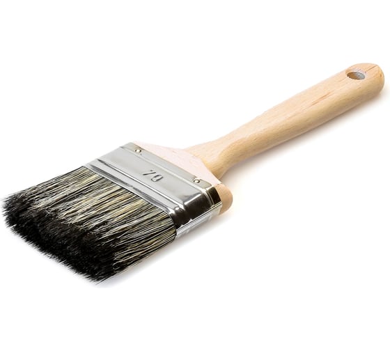 Изображение товара Флейцевая кисть для работ по дереву Лазурный берег смешанная щетина, КФ-100х18 С7