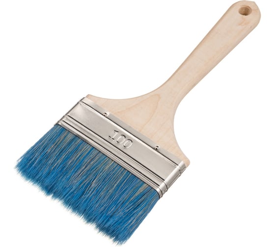 Изображение товара Флейцевая кисть для работ с красками и лаками на водной основе Лазурный берег смешанная щетина, КФ 100х14 B7