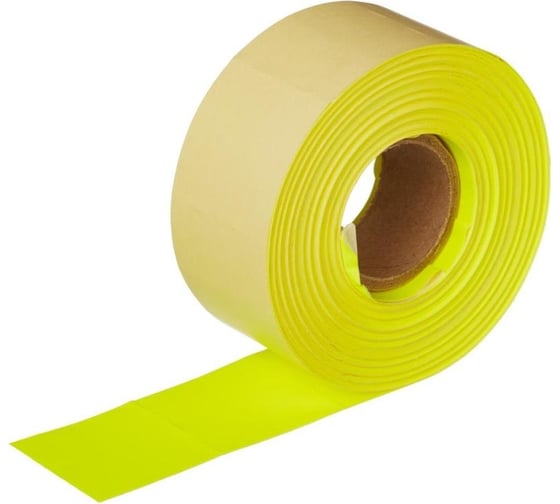 Изображение товара Этикет лента ООО Комус 29x28, желтая, прямая, 700 шт. в рулоне, 10 рул. 166981