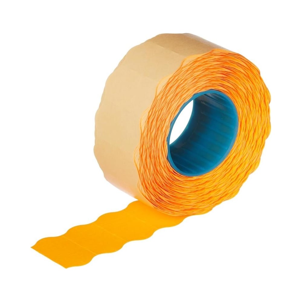 Изображение товара Этикет лента ООО Комус 22x12 мм оранжевая волна 10000 шт для принтера