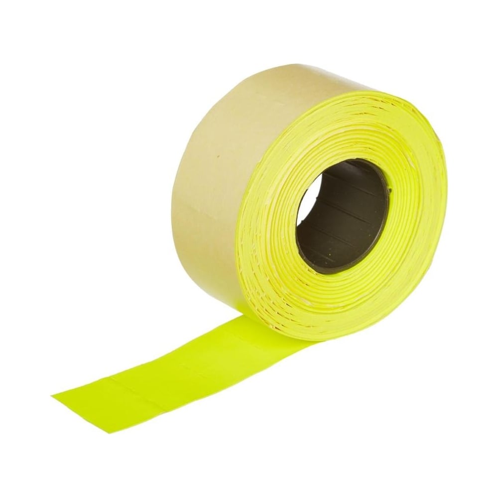 Изображение товара Этикет лента Комус 26x16 желтая 1000 шт в рулоне 10 рулов 72153