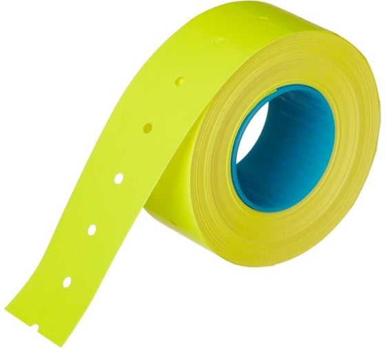 Изображение товара Этикет лента ООО Комус 21,5x12, желтая, прямая, 1000 шт. в рулоне, 10 рул. 72139