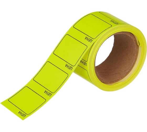 Изображение товара Ценники самоклеящиеся ООО Комус Цена 35x25 мм, желтая, 250 шт. в рулоне, 5 рул. 630251