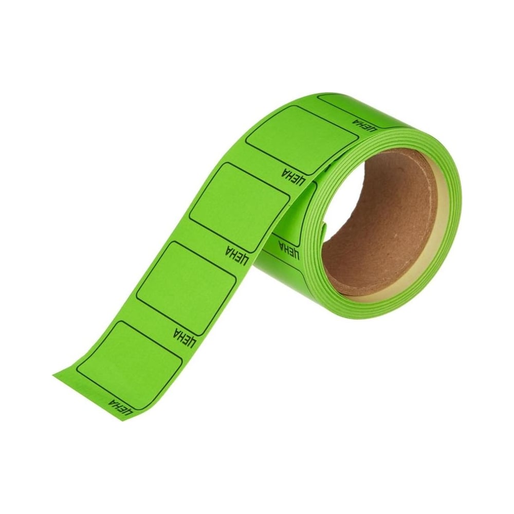 Изображение товара Самоклеющиеся ценники ООО Комус 35x25 мм зеленые 250 шт. в рулоне