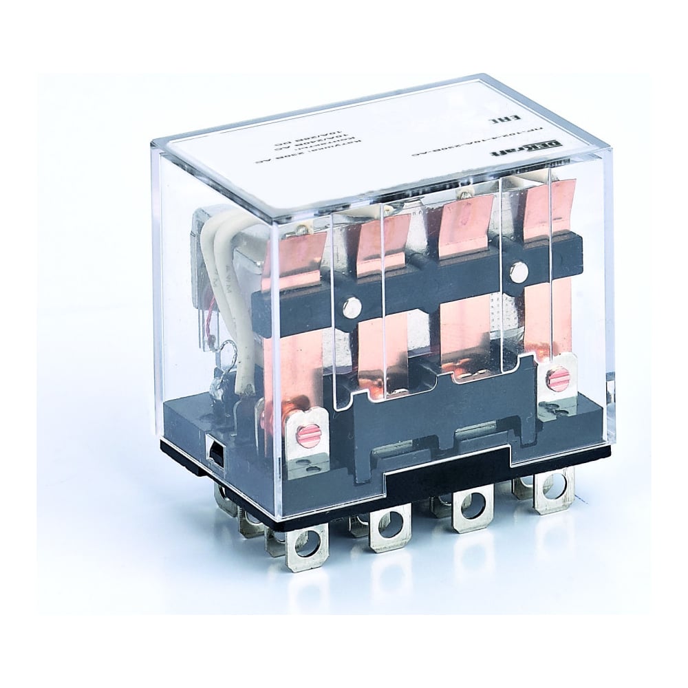 Изображение товара Промежуточное реле DEKraft 4 контакта с LED-индикацией 6В DC ПР-102